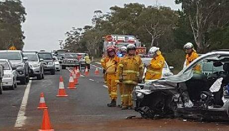 The scene of the crash near Braidwood on Tuesday. Photo: NSW Police.