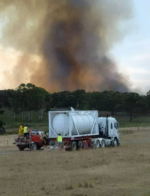 Bulk water tankers deployed for the Bannaby Fire via Rapid Relief team Australia. 