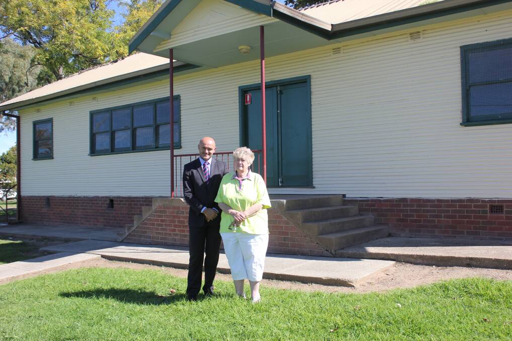 CHANGE: Goulburn Mulwaree Councillor Margaret O'Neill and council operations director Matt O'Rourke are ready for the Seiffert Oval pavillion upgrade. Photo: Mariam Koslay.