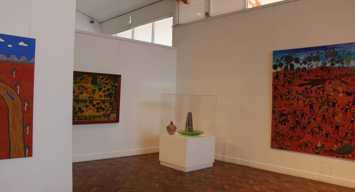 GALLERY SPACE READY: To host 33 pieces of Aboriginal work from all over Australia. Photo: Mariam Koslay.