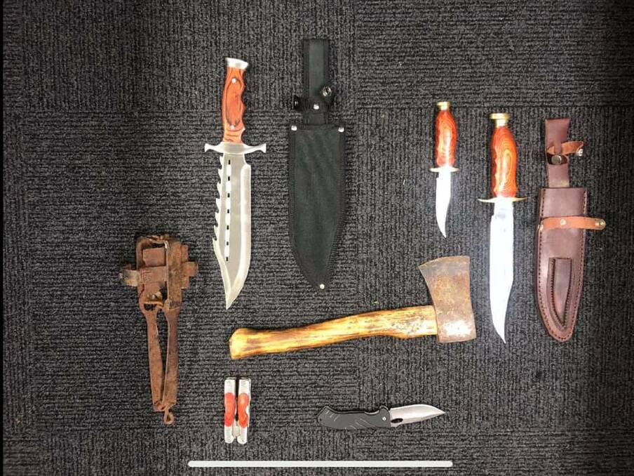 Items found when police pulled over a vehicle in Goulburn. Photo: Hume PD
