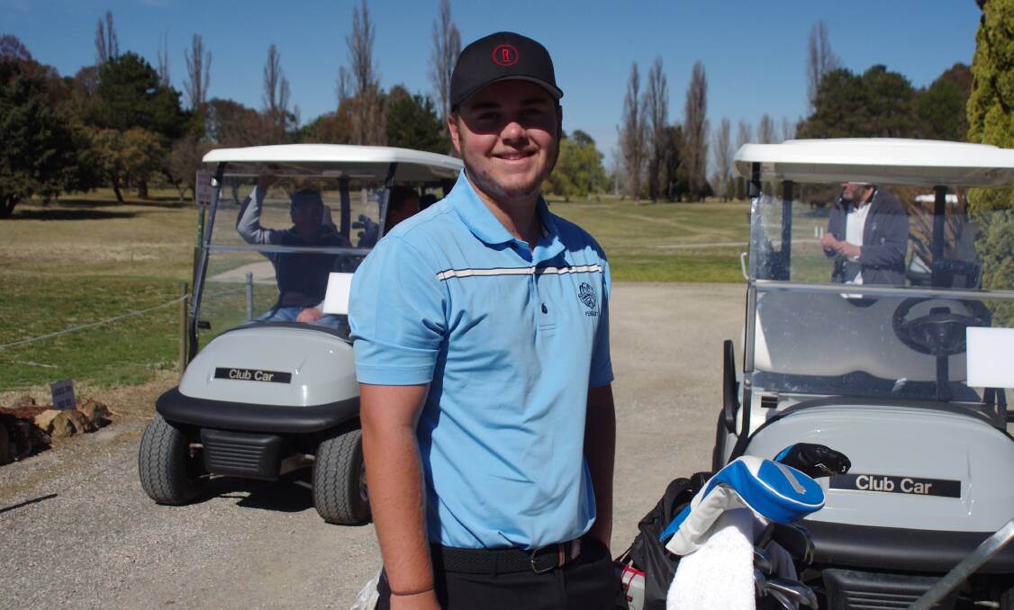 JOINT WINNER: Frazer Droop from Yarrawonga was rewarded for his long drive with a five way tie win in the Goulburn Soldiers Trainee Pro Am at Goulburn Golf Club on Monday, September 11. Photo: Darryl Fernance