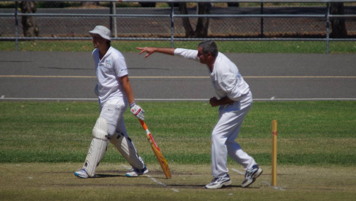 EXPERIENCED: Rod Backhouse bowling for Southern Railway against Hibo Gold in the first grade clash on Seiffert Oval. Photos: Darryl Fernance 