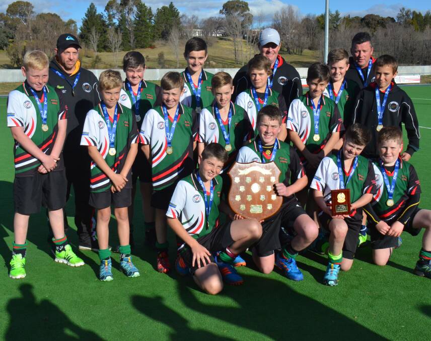 CHAMPIONS: Goulburn  boys hockey side are the 2017 NSW Under 13s Champions after defeating the ACT in sudden death extra time on Sunday. Photo: Ellen Dunger