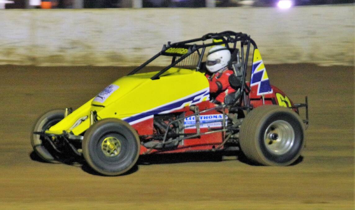 LOCAL: Peter Granger will be racing on Saturday night in his #61 Wingless Sprint. Photo: Darryl Fernance