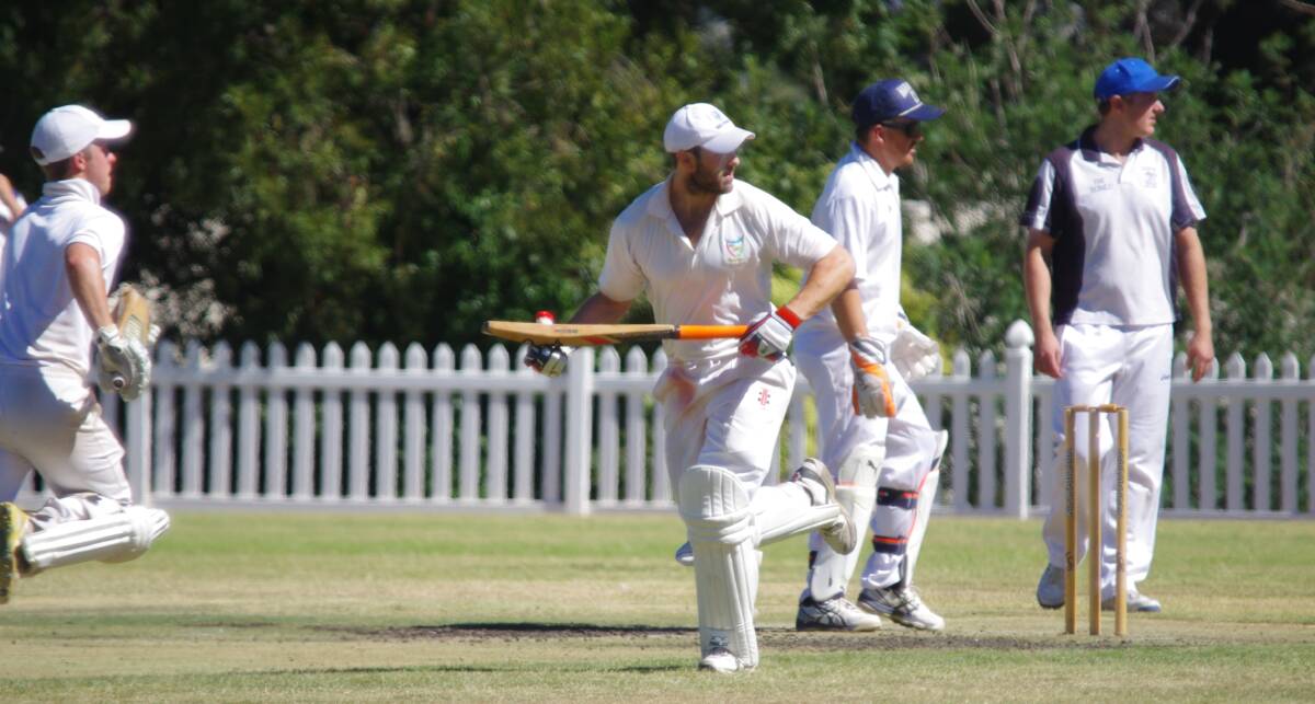 BETWEEN WICKETS: First grade Hibo Gold increase their run score during a match on Wexted Oval against Young Guns last season. Photo Darryl Fernance