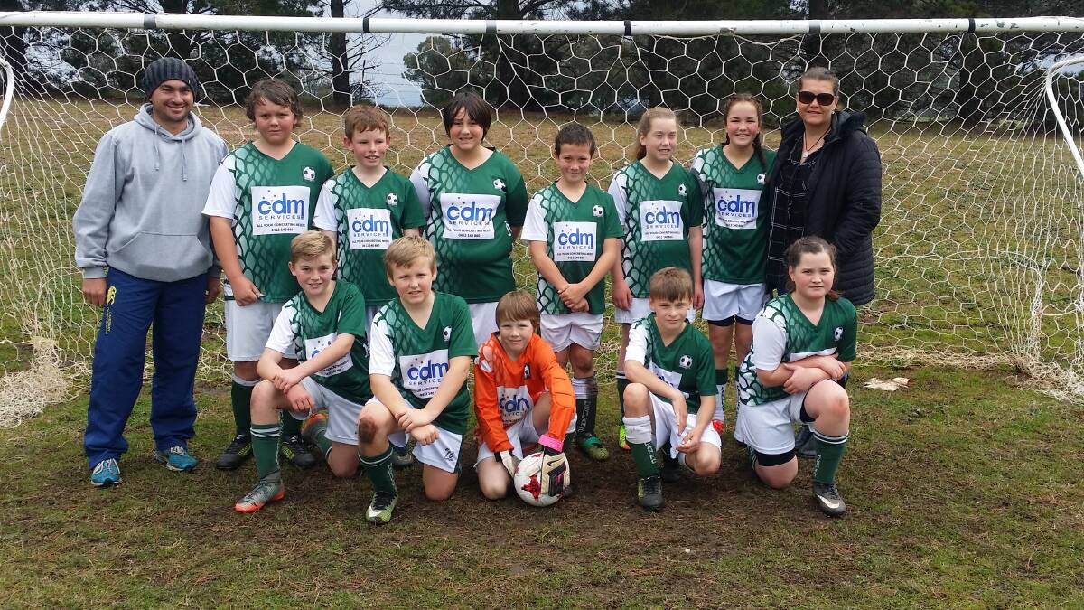 SUPPORTING: Marulan FC under 11 side, coached by Jayson Montanari are about the samer age as Archie Armitt would have been this year, arekeen to show their support for the fundraiser. Photo: supplied