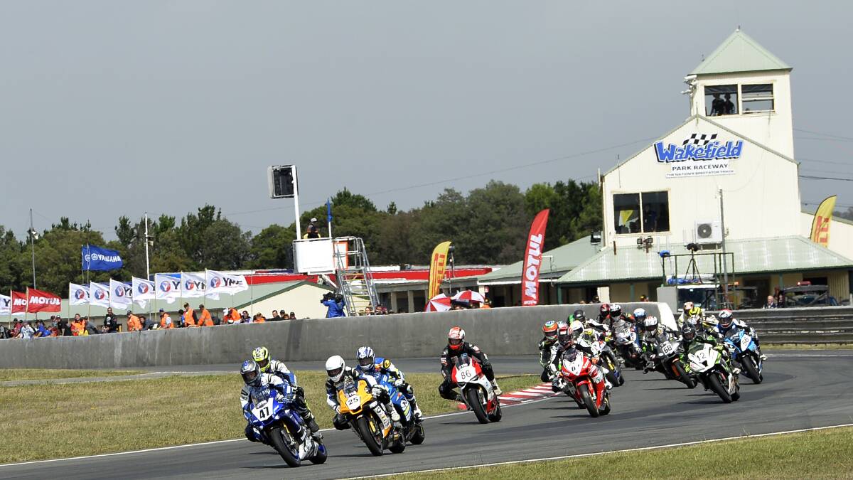 HOME TRACK FOR TOM: Wakefield Park will come alive to the sound of ASBK on the third weekend of March. Photo: Russell Colvin
