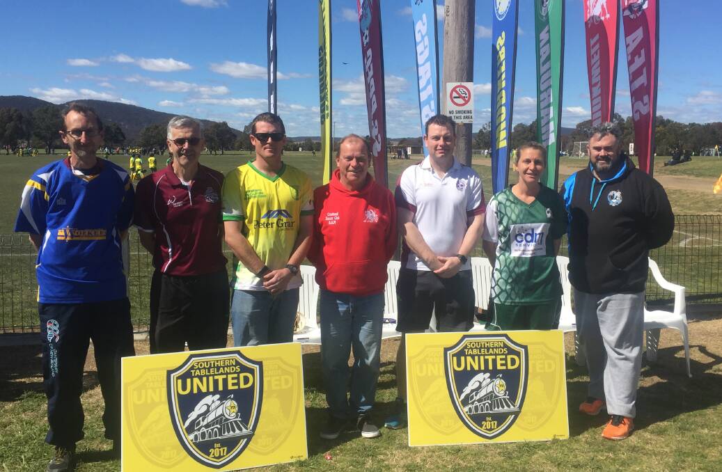 REPRESENTATIVES: Steering committee of the new Southern Tablelands United football representative organisation. Photo: supplied