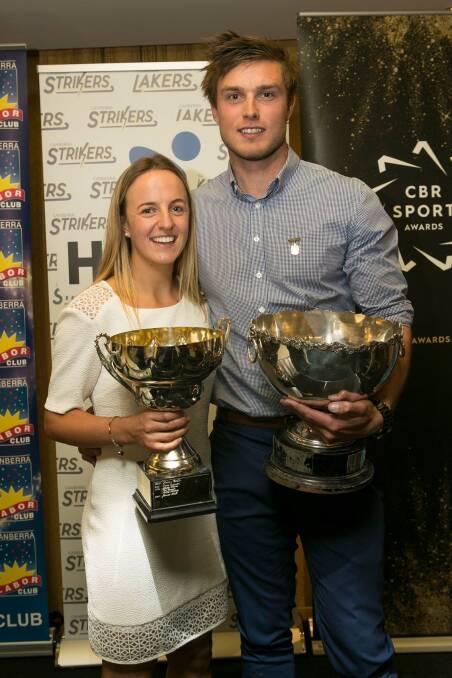 BEST AND FAIREST: McKay and Brophy medallists Jessica Smith and Aaron Kershaw. Photo: Supplied