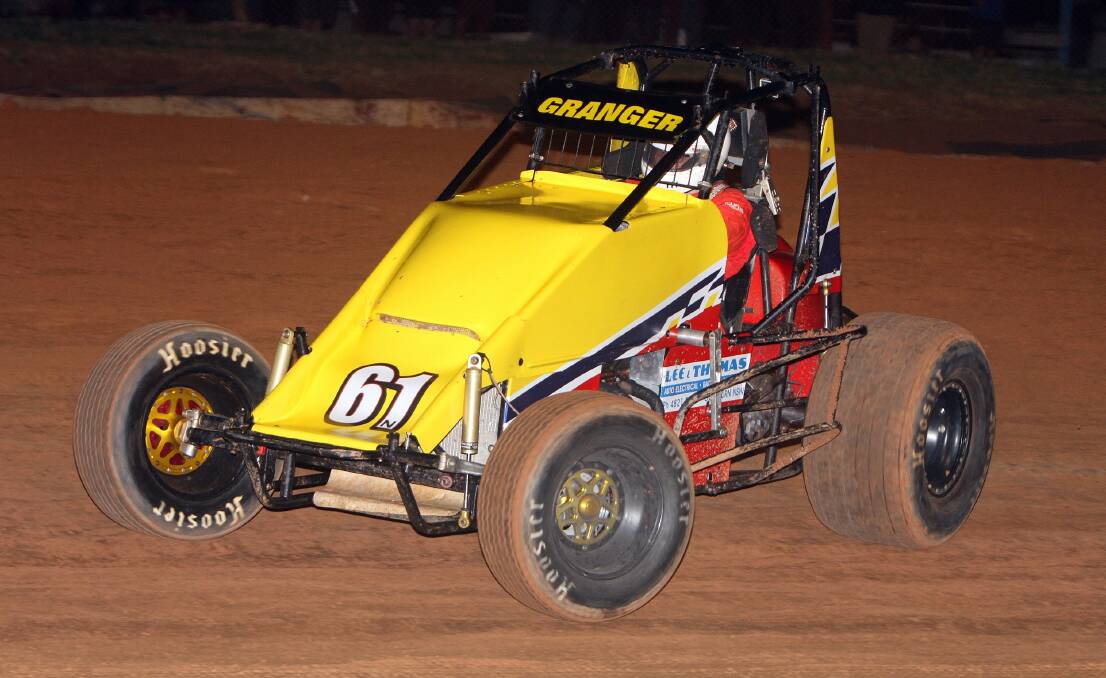 WINNER: Peter Granger, in his wingless sprint car, will be racing at Goulburn Speedway on Saturday night, after his win at Valvoline Raceway last week. Photo: Crashy's Photos