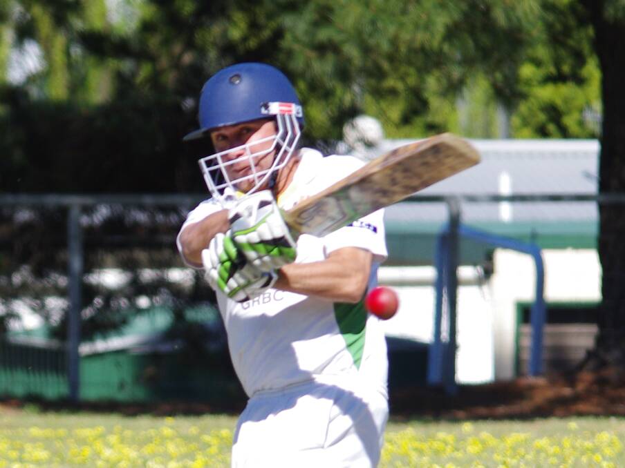 BATTING: Bowlo Rats' Tommy O'Brien drives the ball toward the boundary in the previous week against Workers Stags: Photo: Darryl Fernance