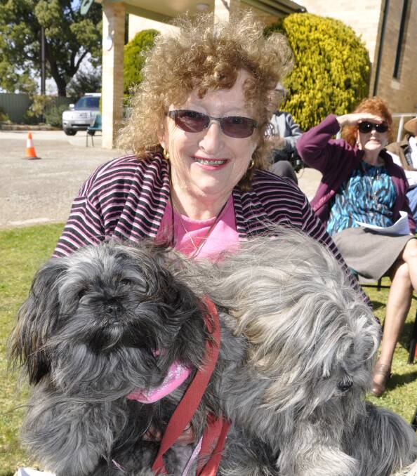WHERE ARE YOU?: Goulburn woman Kathy Dunn brought along her 12-month old Shih Tzu pups Marley and Charlie to the Blessing of the Pets.