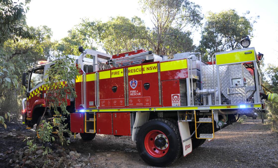 Goulburn Fire and Rescue's new vehicle had its first outing at the outbreak off Mary Street. Picture by Louise Thrower.