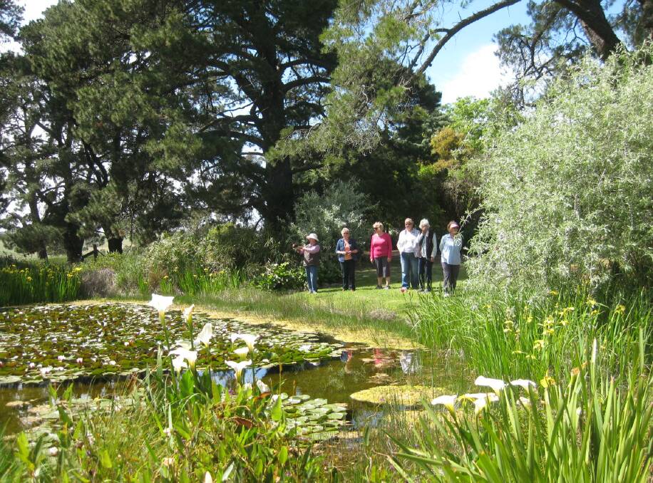 Gunning Garden Club members visited Anne Basnett's garden at 'Nerragundah,' which was her pride and joy. Photo: Ann Darbyshire. 