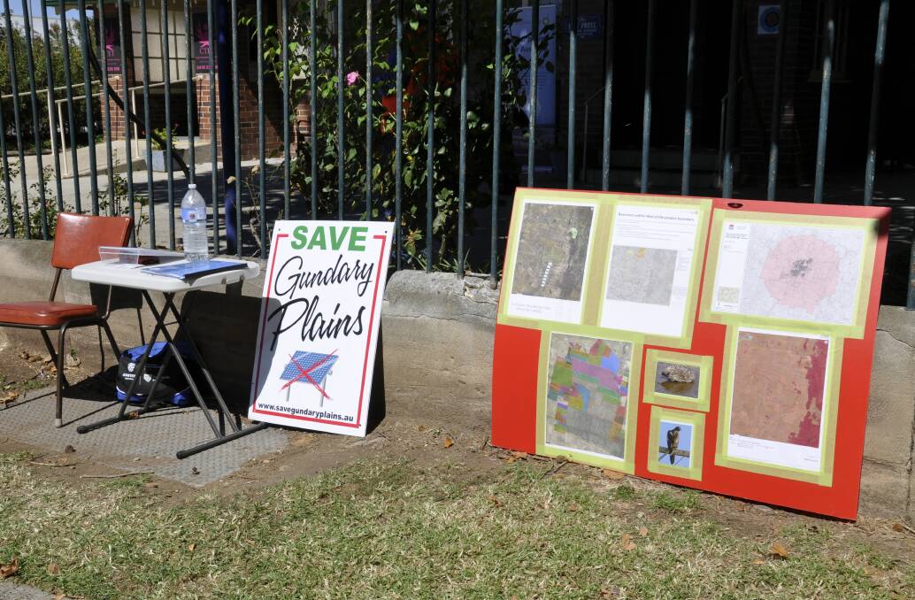 The Save Gundary Plains action group made its feelings known about the proposed solar farm. Picture by Louise Thrower.