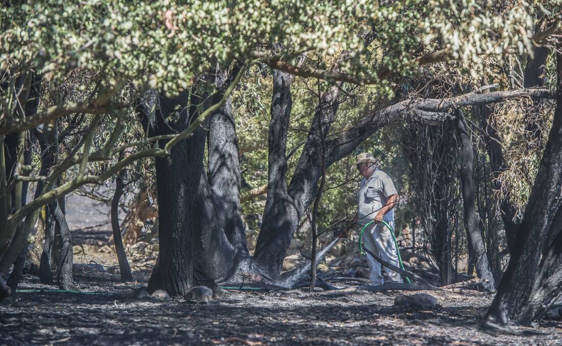 Mop up work continued after the Tarago fires. Photo: Karleen Minney.