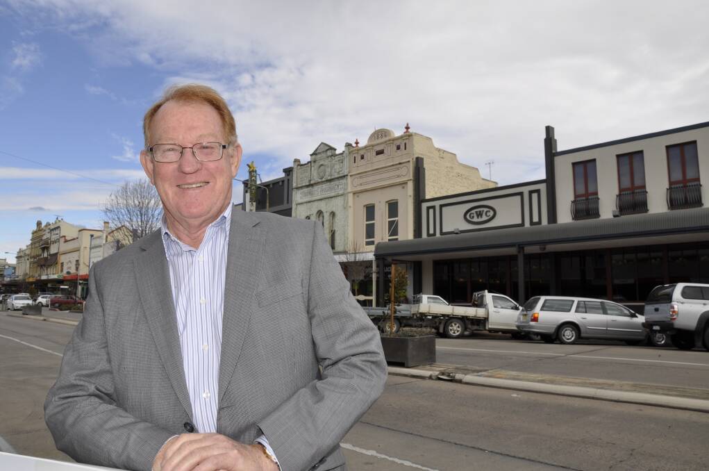 TIME TO ACT: Mayor Bob Kirk is on a mission to convince Auburn Street landlords to splash out on a fresh coat of paint for their buildings. Photo: Louise Thrower.