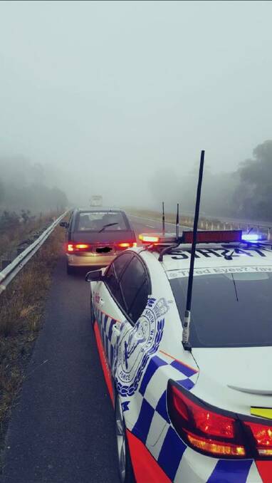 Police pulled a man over at Marulan for speeding and found an unrestrained infant in the rear seat.