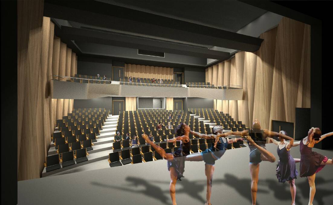 Architect Brewster Hjorth's artist's impression of the 400-seat performing arts centre.