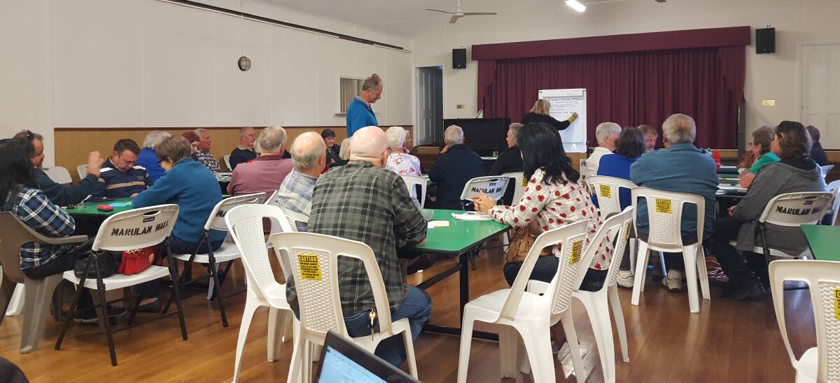 IDEAS: More than 50 people attended the recent Marulan Outreach meeting to discuss the village plan. Photo supplied.