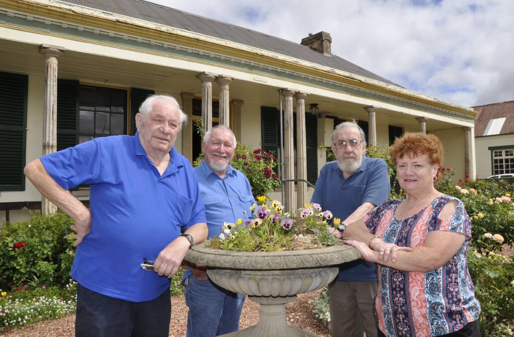 Goulburn and District Historical Society president Garry White, vice-president Roger Bayley, research officer Gordon Thompson and committee member Annette Murphy pictured earlier this year at St Clair.