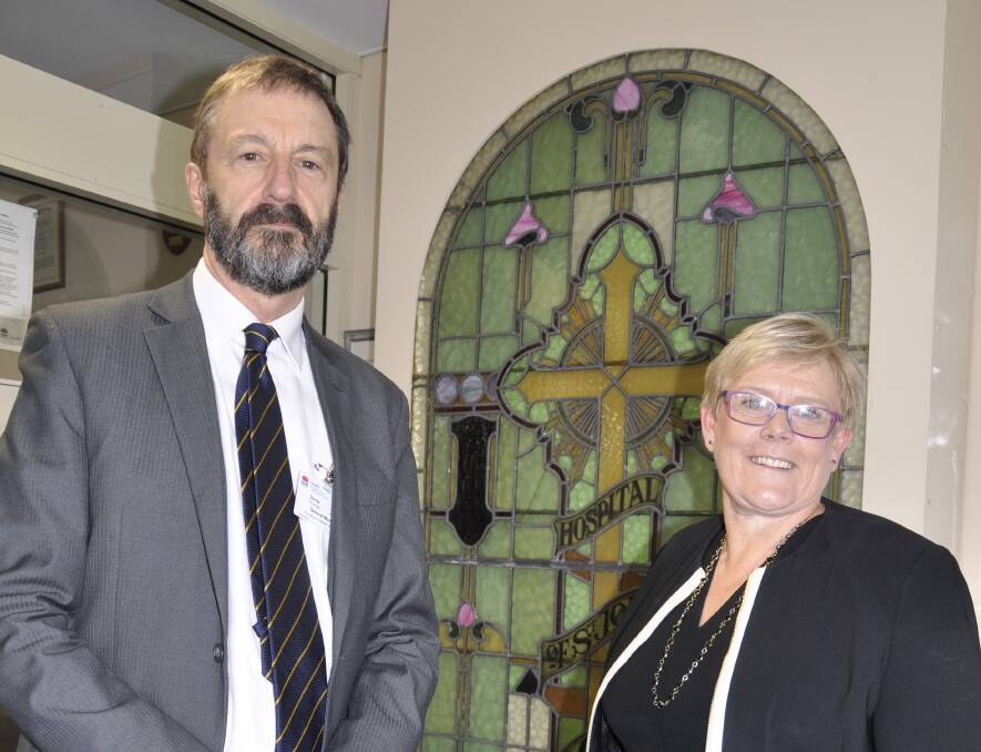 ON SITE: Southern NSW Health District CEO Janet Compton and Goulburn Health Services general manager Denis Thomas visited the Bourke Street Health Service on Thursday.