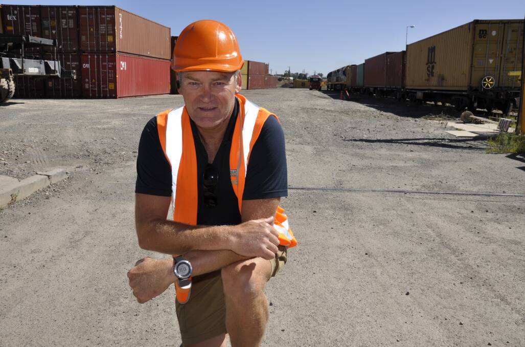International Primary Products director Phil Jeune says the company's timber treatment and export facility at Goulburn's rail hub is moving 100,000 tonnes of logs annually.