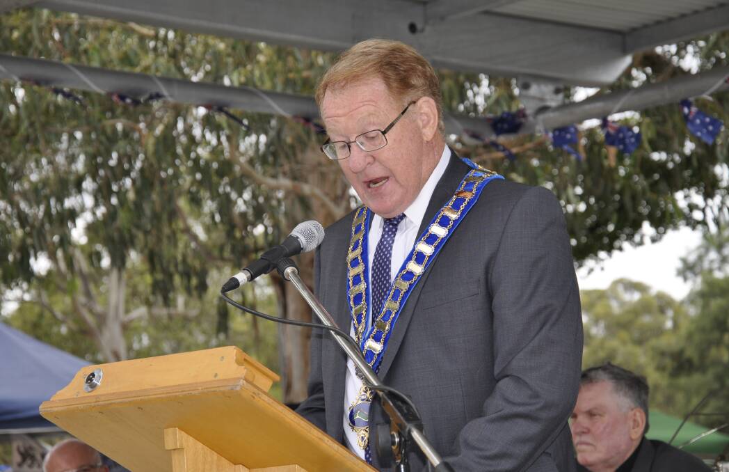 Mayor Bob Kirk at this year's Australia Day celebrations in Victoria Park.