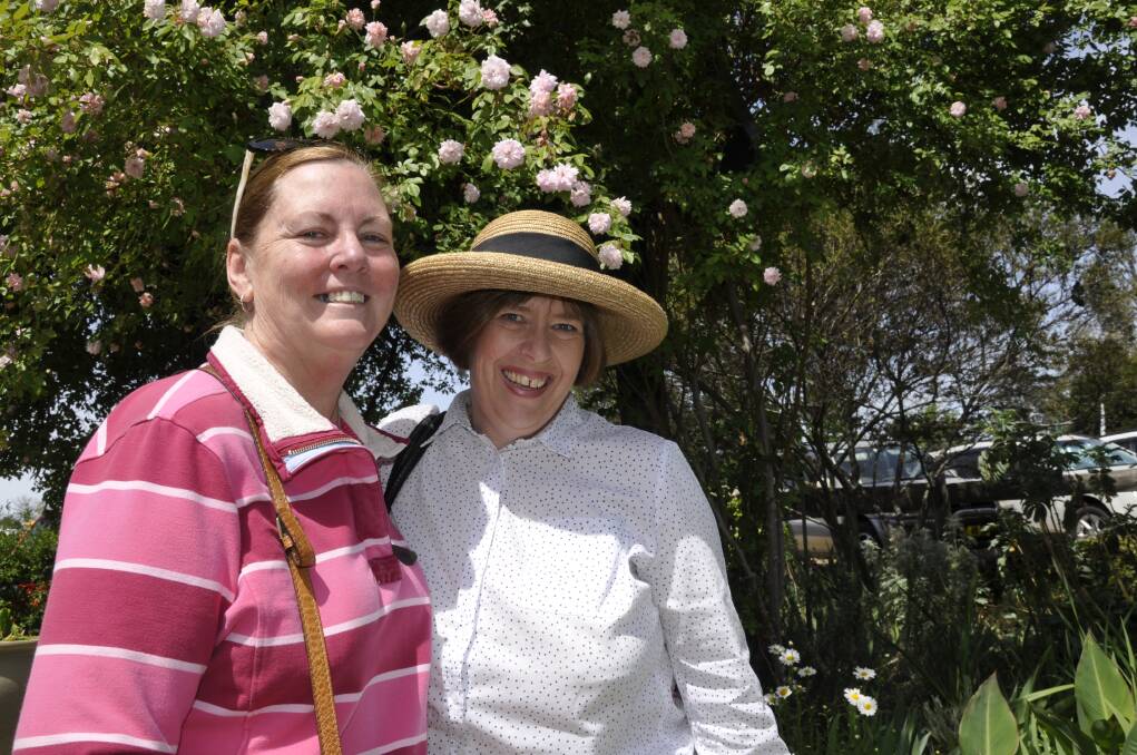FRIENDS: Collector ladies Leanne Graham and Jeanette Sheridan had a great day out at Riversdale's Rare Plants and Grower's Fair. Photo: Louise Thrower.