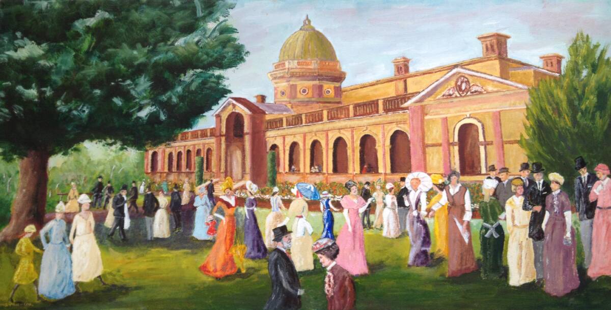 FINERY: Barry Cranston used a little artistic licence in his interpretation of the opening of Goulburn's grand 1887 courthouse in Montague Street.