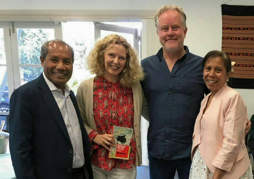 Maggie and Darryl Patterson with Timor Leste Ambassador Abel Guterras and wife, Anna. Photo supplied.