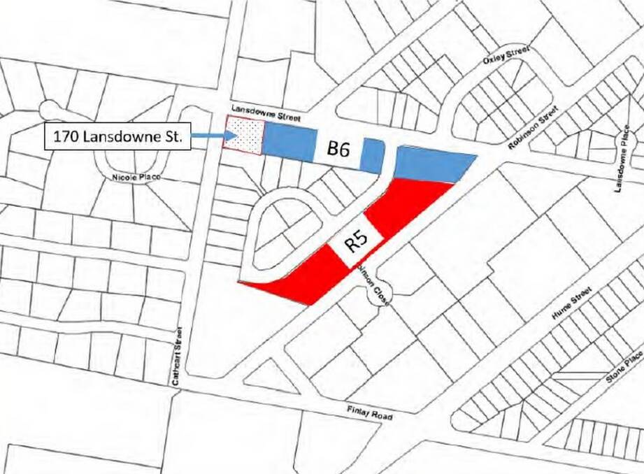 CHANGES: The majority of councillors endorsed planners' recommendation to consider the rezoning of Simgrow's land fronting Robinson Street to R5 large lot residential and land on Lansdowne Street to B6 enterprise corridor to minimise conflict with nearby industry.