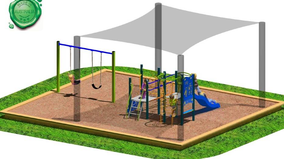 An artist's impression of the new playground at Garfield Park.