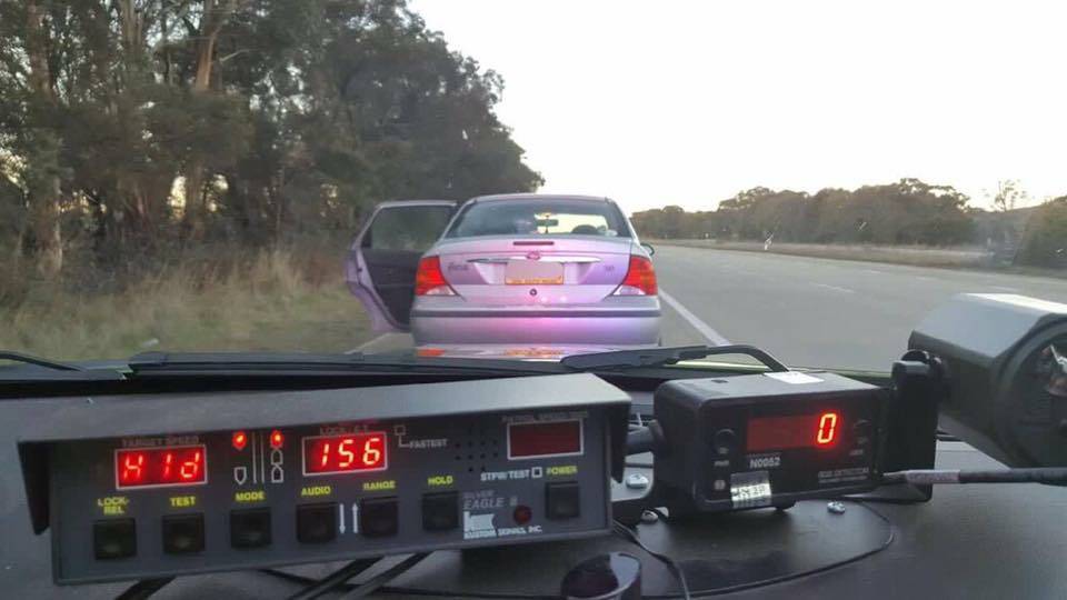 Highway Patrol officers were out in force this weekend. At Collector they pulled over a P2 licence holder allegedly travelling at 156km/h. 