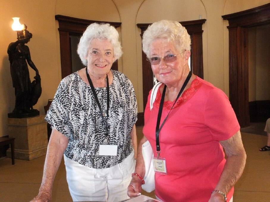 The late Pat Blay (right), pictured with Michele Gardner, on a Taralga Garden Club trip in October, 2015.