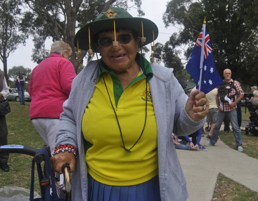 Rosey Johnson was one of Goulburn's 'great characters' and loved being involved in the community. She is pictured at Goulburn's 2015 Australia Day celebrations. Picture by Antony Dubber.