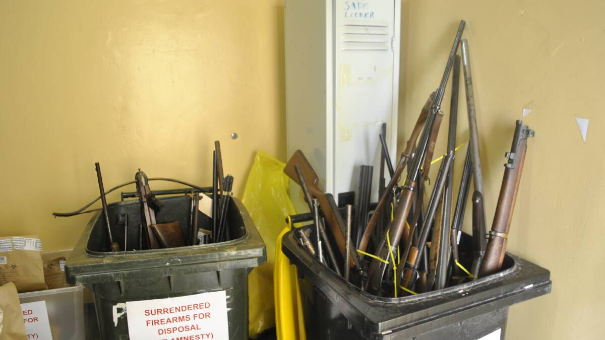 Some of the guns handed in during the amnesty.