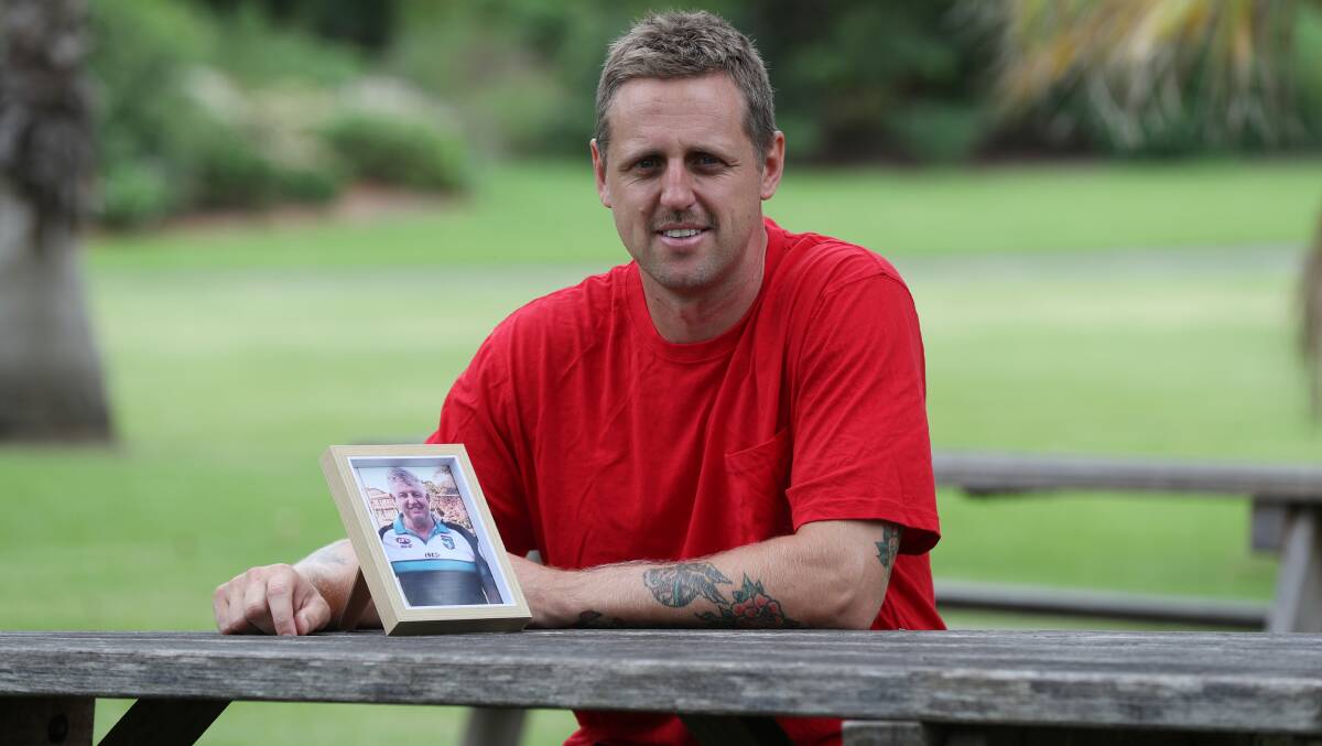Michael Williams has become an advocate for heart health since the public death of his father, Darren, five years ago. Picture by Robert Peet