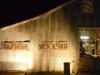 The scene for Art in the Woolshed and the long lunch.