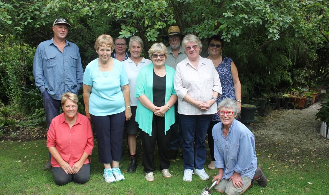 VOLUNTEERS: The Riversdale volunteers in the garden (left) Anthony O'Brien, Lyn Witenden (kneeling) Marie Kennedy, Sharon Corliss, Vickii O'Shea, Sandi Bell, Cliff Giles Dawn Giles, Judy Robertson and Roz Loftus (kneeling). 