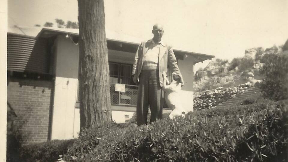 CARETAKER: Eric Keith in front of the caretaker's house, the house as it was at the time. This is now the Museum. 