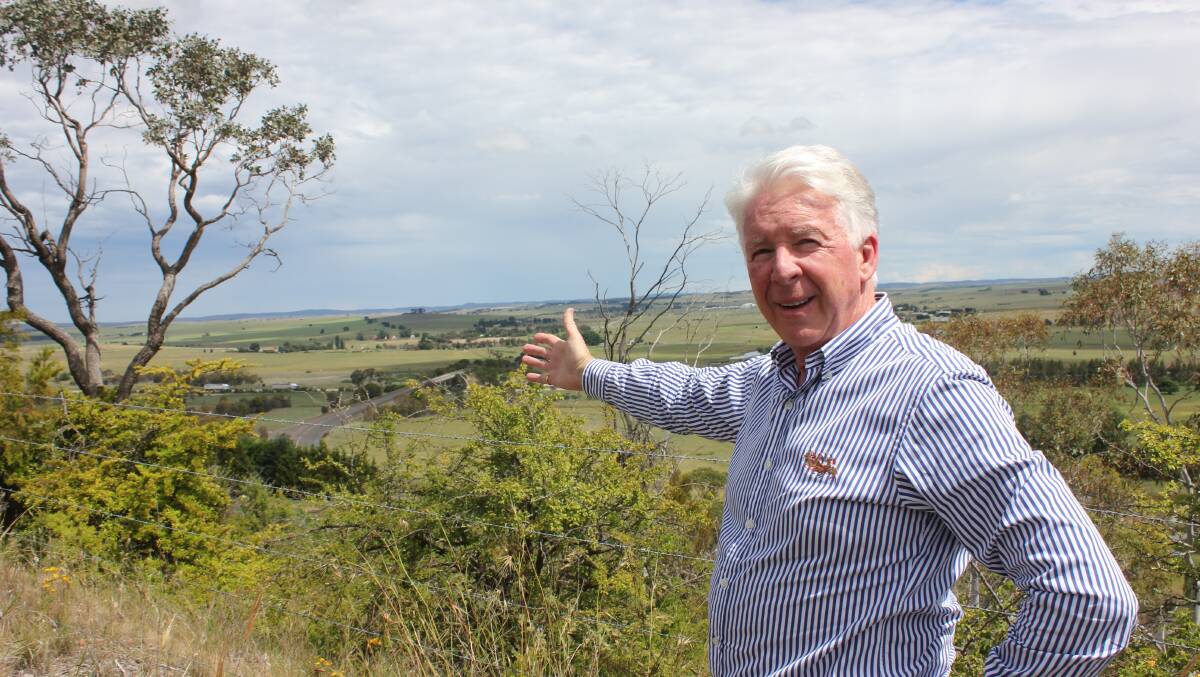 PROPOSED SITE: Southern Infrastructure Pty Ltd managing director Paul Watson points out the area where his company has proposed to build a new jail on 263 ha off Mountain Ash Rd. Photo David Cole. 