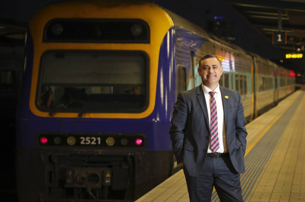 NEW TRAINS: NSW Deputy Premier John Barilaro announcing the replacement of the train fleet recently. 