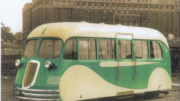 STYLE: Raile buses too the 'rail motor' concept one step further, powered by a Ford V8 motor, with adapted road vehicle styling. Photo NSW Government Archives. 