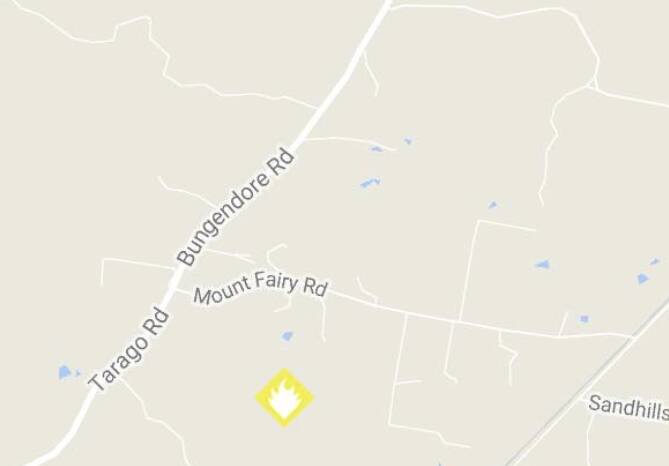 Grass fire north east of Bungendore