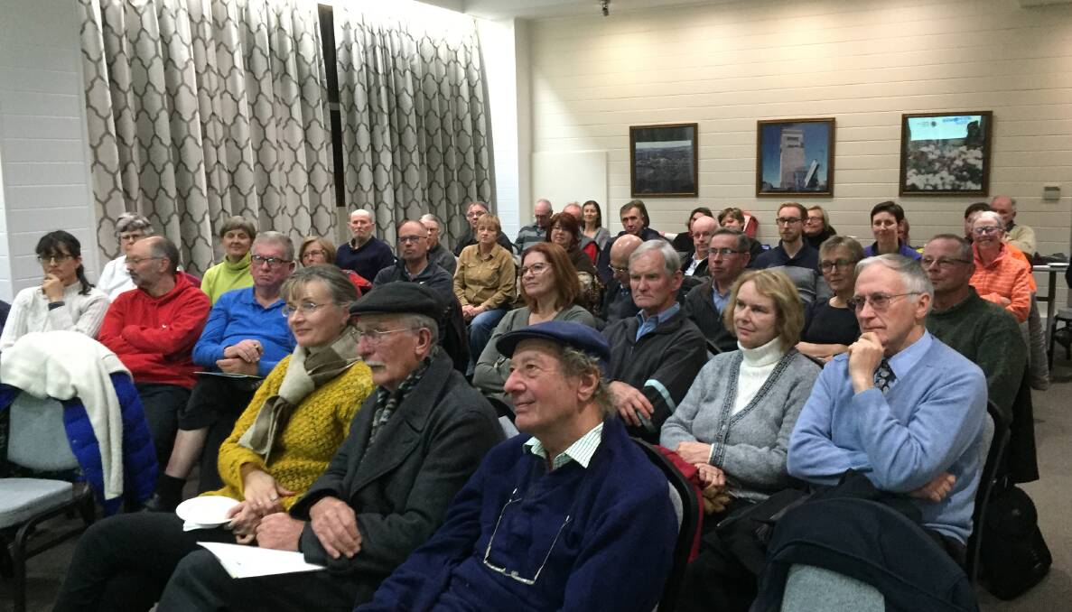 CROWD: There was a good crowd at the Climate Change forum in Goulburn on July 20.