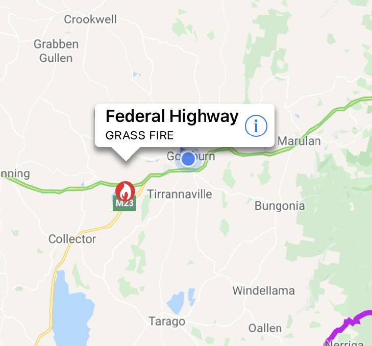 Grass fire from B-double truck fire affects traffic on Federal Highway at Wollogorang