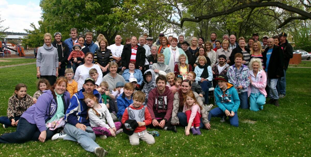 GET TOGETHER: The large gathering in Belmore Park on Sunday for the Belgrove family reunion. 