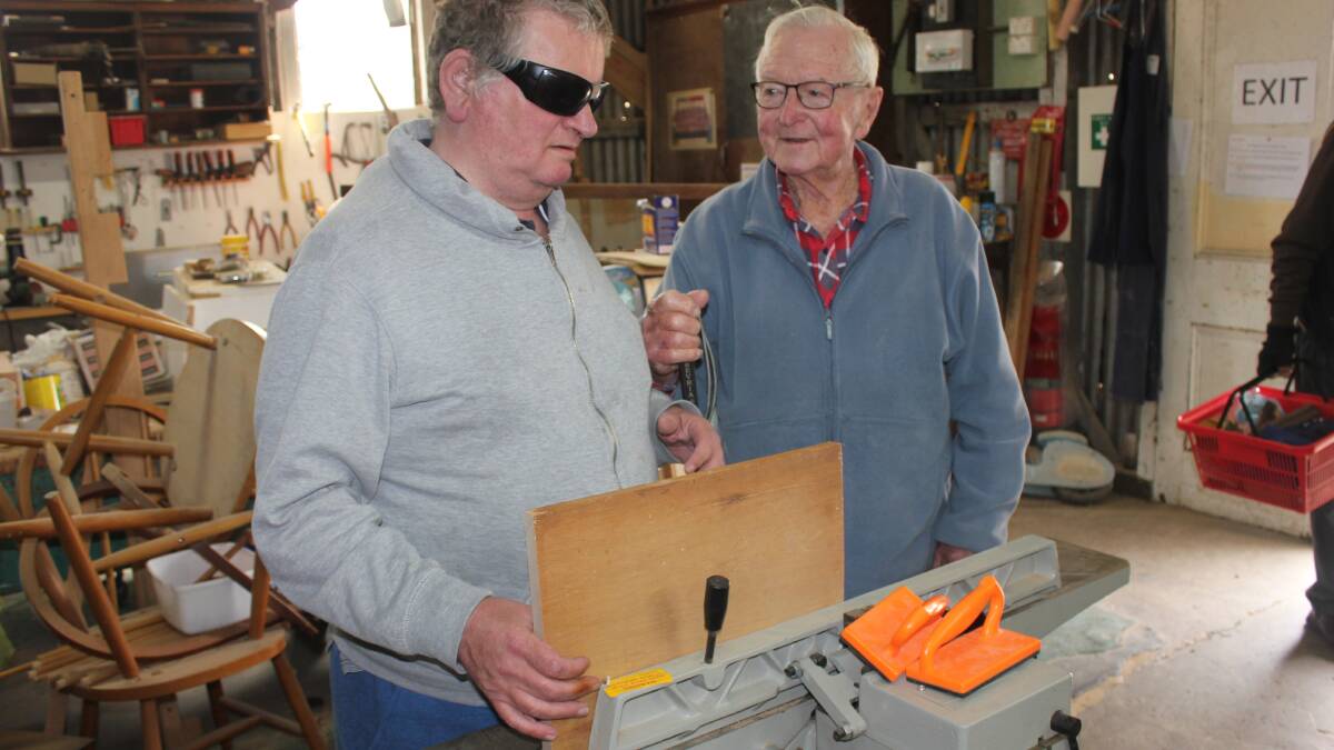 A collection of photos from the Goulburn Men's Shed showing a range of activities including gardening, woodworking, working out in the gym, model railways and fixing bikes. Check out Dusty Field's singing on the Goulburn Post Facebook page 